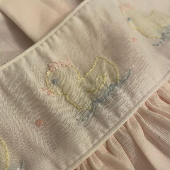 Petit Ami Pale Pink Embroidered Sleeveless Dress 3 Months Ducks - Picture 8 of 10